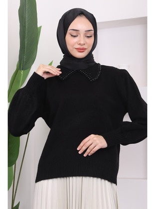 Black - Knit Sweaters - İmaj Butik