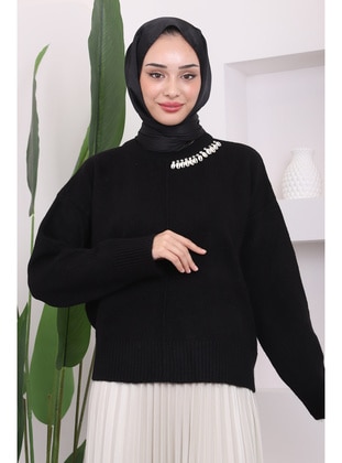 Black - Knit Sweaters - İmaj Butik