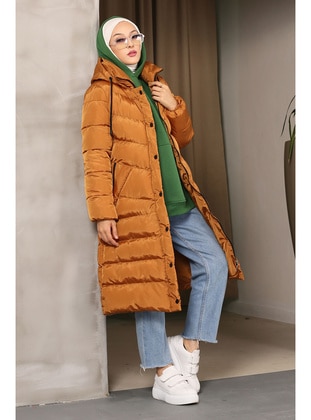 Tan - Unlined - Puffer Jackets - İmaj Butik