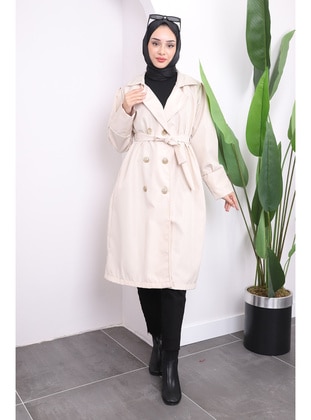 Stone Color - Trench Coat - İmaj Butik