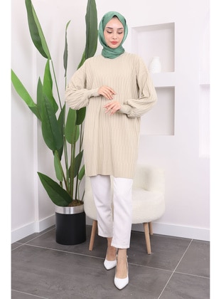 Stone Color - Knit Tunics - İmaj Butik