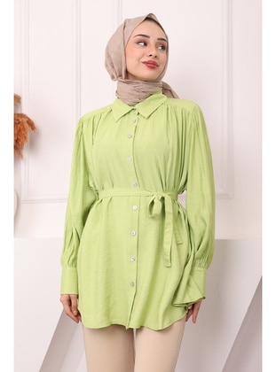 Olive Green - Blouses - İmaj Butik