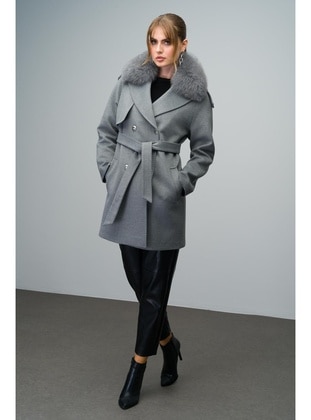 Dark Gray - Coat - Olcay