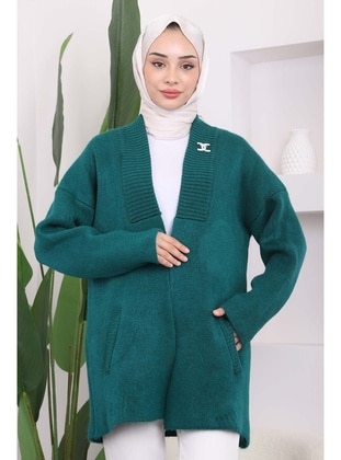 Green - Knit Cardigan - İmaj Butik