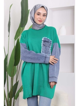 Green - Knit Tunics - İmaj Butik