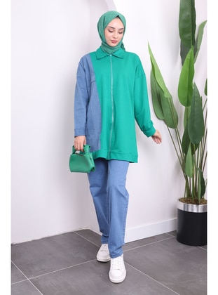 Green - Unlined - Suit - İmaj Butik