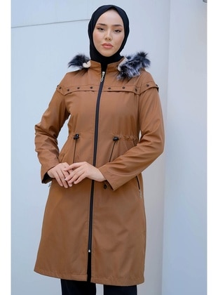 Tan - Puffer Jackets - Hafsa Mina