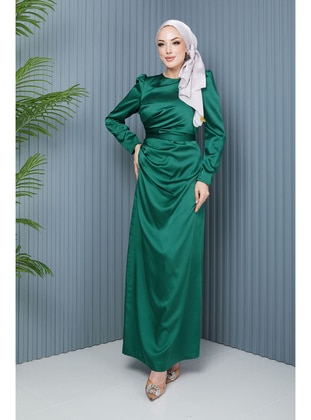 Emerald - Unlined - Modest Evening Dress - İmaj Butik