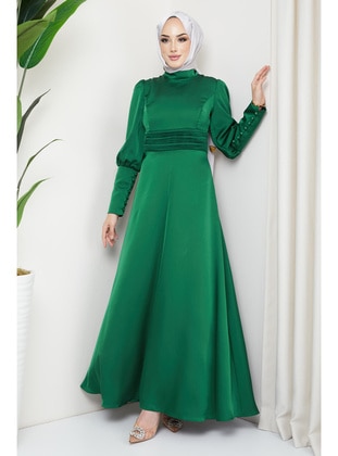 Emerald - Unlined - Modest Evening Dress - İmaj Butik