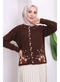 Brown - Knit Cardigan