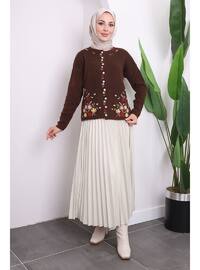 Brown - Knit Cardigan