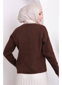 Brown - Knit Cardigan