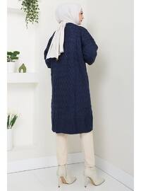 Navy Blue - Knit Cardigan