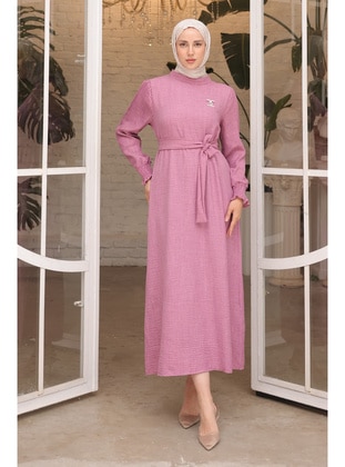 Dusty Rose - Unlined - Modest Dress - İmaj Butik