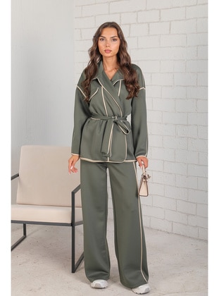 Khaki - Suit - Melike Tatar