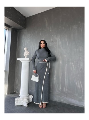 Grey - Knit Suits - Maymara