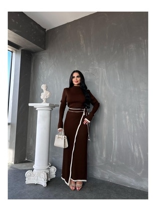 Brown - Knit Suits - Maymara