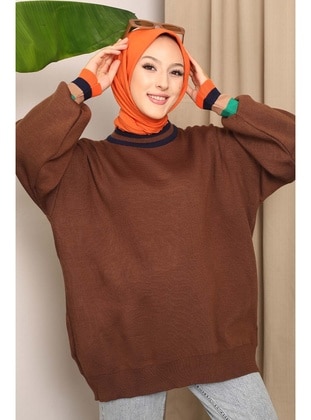 Brown - Knit Tunics - İmaj Butik