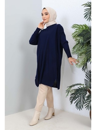 Navy Blue - Knit Tunics - İmaj Butik