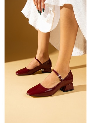 Burgundy - High Heel - Heels - Pembe Potin