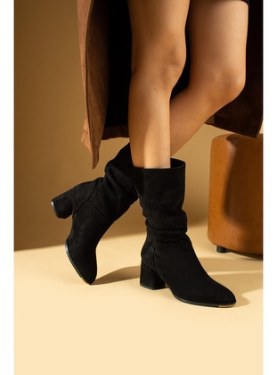 Black - High Heel Boots - Boots - Pembe Potin