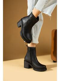 Black - High Heel Boots - Boots