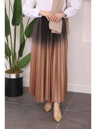 Camel - Unlined - Skirt - İmaj Butik