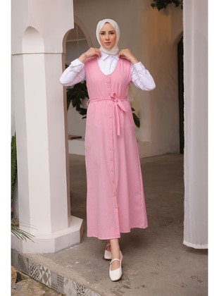 Fuchsia - Unlined - Modest Dress - İmaj Butik