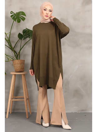 Khaki - Knit Tunics - İmaj Butik