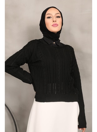 Black - Knit Sweaters - İmaj Butik