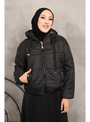 Black - Fully Lined - Puffer Jackets - İmaj Butik