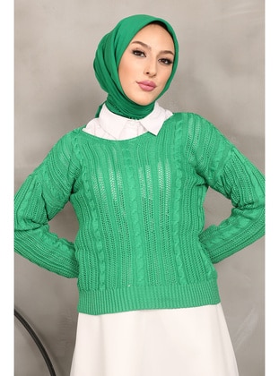 Green - Knit Sweaters - İmaj Butik