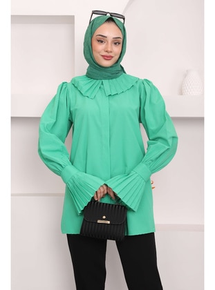 Green - Blouses - İmaj Butik