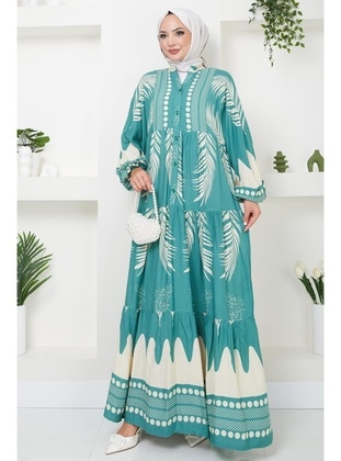 Mint Green - Modest Dress - Hafsa Mina