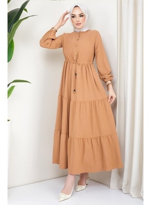 Camel - Modest Dress - Hafsa Mina