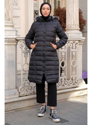 Black - Puffer Jackets - Hafsa Mina