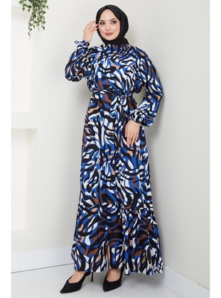 Blue - Modest Dress - Hafsa Mina