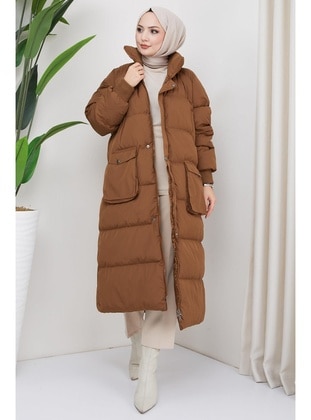 Tan - Puffer Jackets - Hafsa Mina