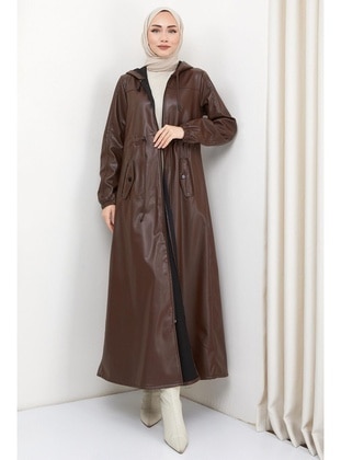 Brown - Topcoat - Hafsa Mina