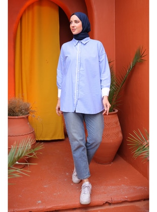 Blue - Blouses - İmaj Butik