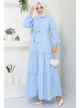 Baby Blue - Modest Dress - Hafsa Mina