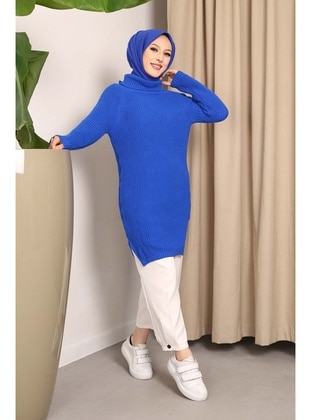 Saxe Blue - Knit Tunics - İmaj Butik