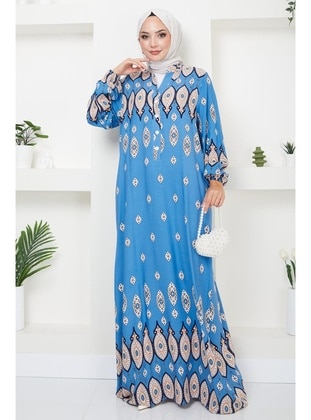 Blue - Modest Dress - Hafsa Mina