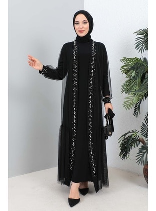 Black - Modest Evening Dress - İmaj Butik