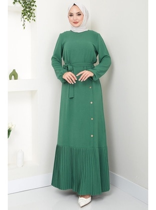 Mint Green - Modest Dress - Hafsa Mina