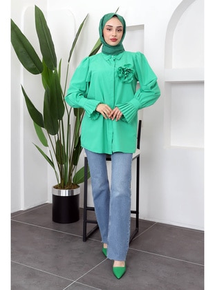 Green - Blouses - İmaj Butik