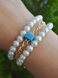Pearl Bracelet Set Multi Color