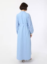 Robe Broderie - Bleu ciel