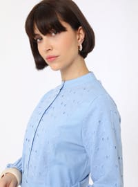 Robe Broderie - Bleu ciel