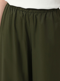 Baumwoll-Popeline-Hose Khaki
